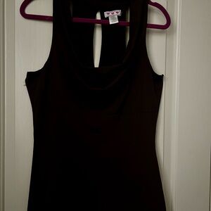 Trixxi Elegant Brown Tank Top